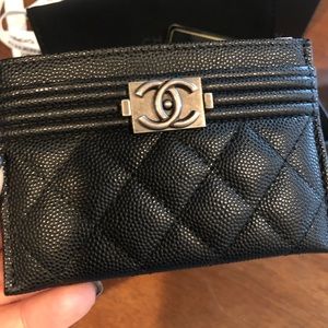 Brand New Authentic Chanel Boy Card Case